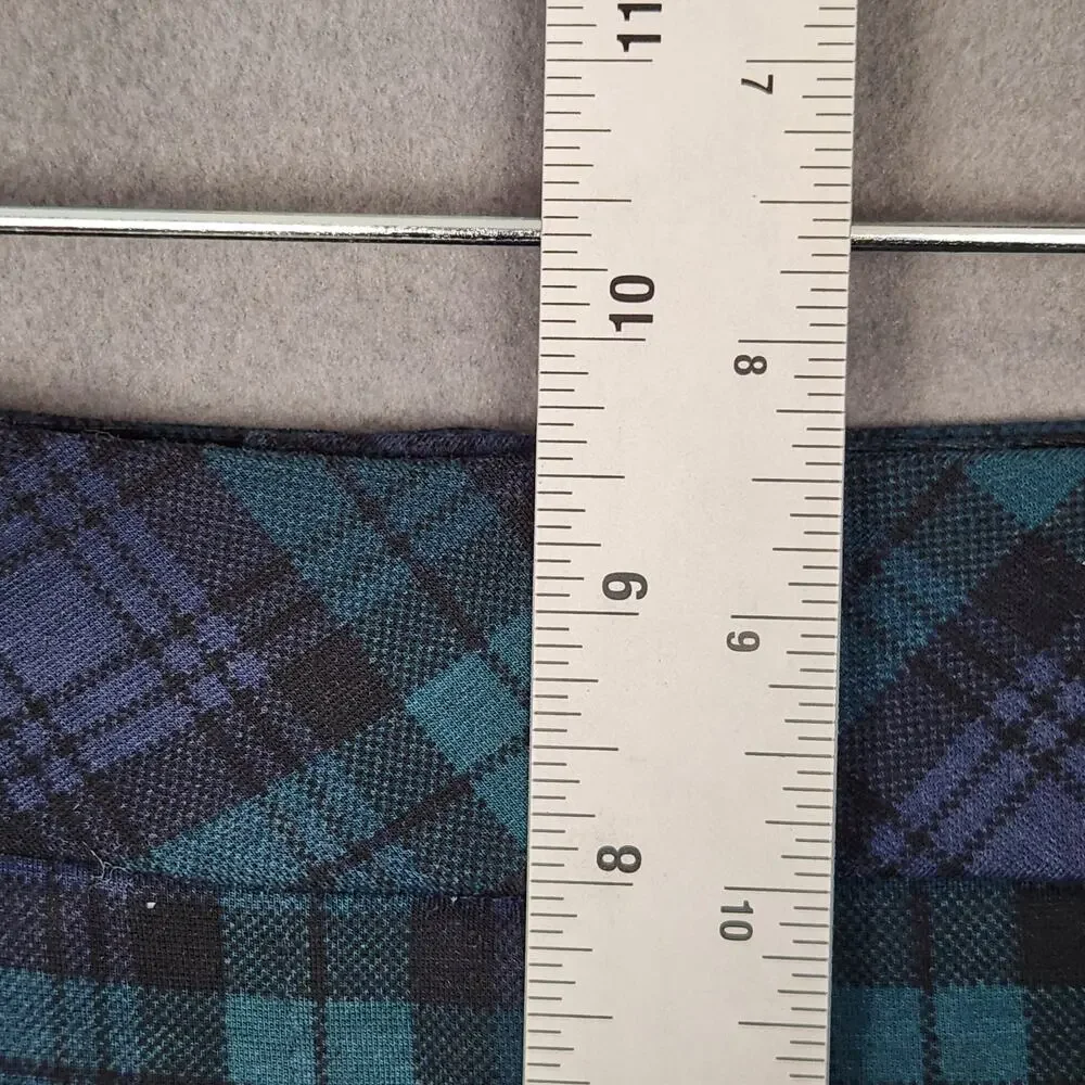 J MCLAUGHLIN Pants Womens Size 0 Green Plaid Straight Leg Measure 28X28